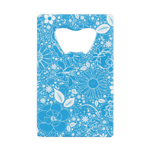 BotanicalBeauties LtBlue-Credit Card Bottle Opener