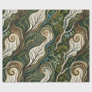 Botanically Organic Pattern 2025 Wrapping Paper