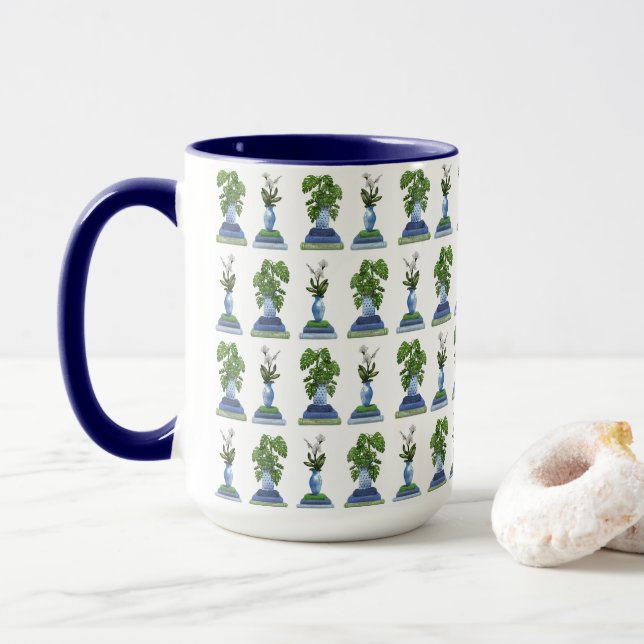 Botanicals and Books Mug (With Donut)