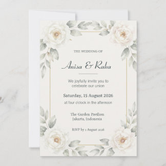 Botanicals Garden Floral Wedding Invitation