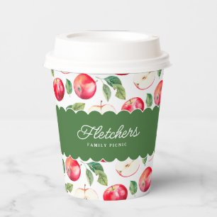 Botanicals Red Apples Customisable Paper Cups
