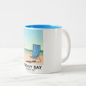 Botany Bay, Broadstairs Kent beach travel poster Two-Tone Coffee Mug (Front Right)
