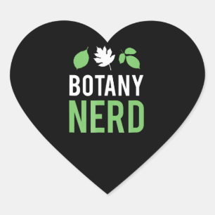 botany nerd - funny science   botanists heart sticker