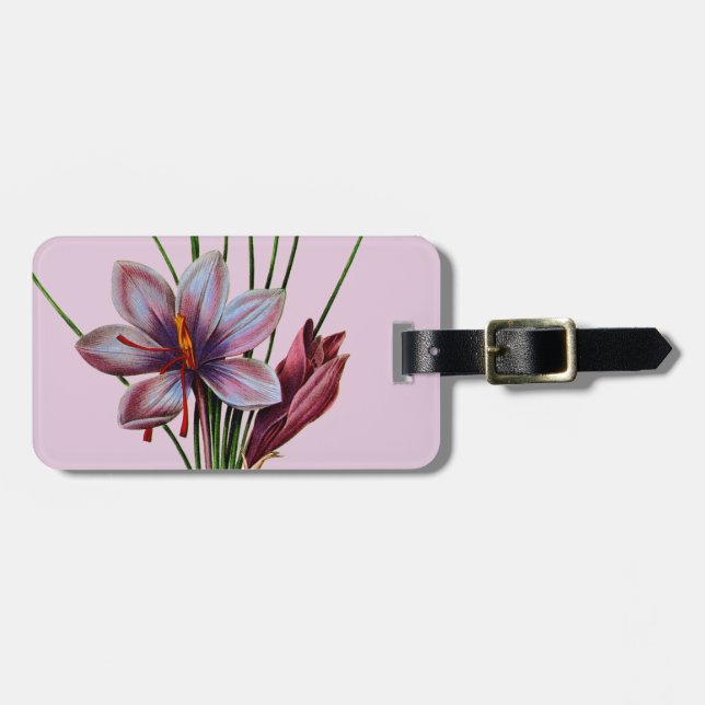 Botany: Saffron Luggage Tag (Front Horizontal)