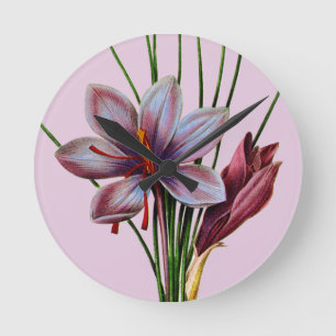 Botany: Saffron Round Clock