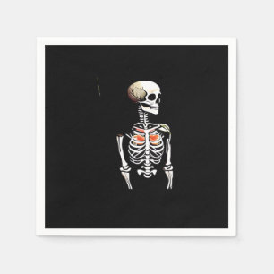Botany - Whimsigoth Vintage Skeleton With Colourfu Napkin
