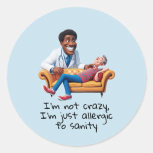 Botella De Agua ANTISTRESS psychiatrist THERAPIST Classic Round Sticker