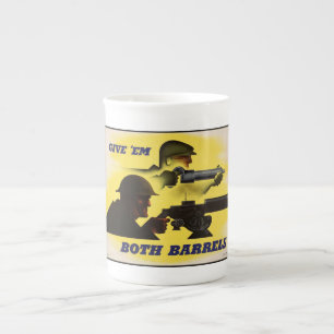 Both Barrels, Military & Industry, War Effort    Bone China Mug