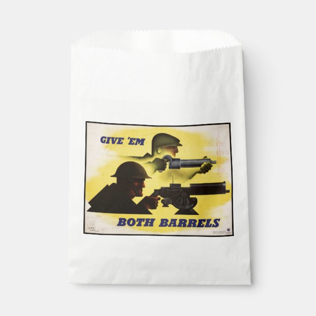 Both Barrels, Military & Industry, War Effort    Favour Bag (Front)
