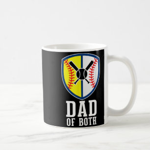 Both Baseball and Softball Dad Proud Sports Parent Coffee Mug