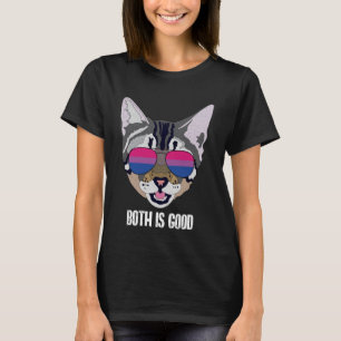 Both Is Good Cat Bisexual Bi Pride T-Shirt