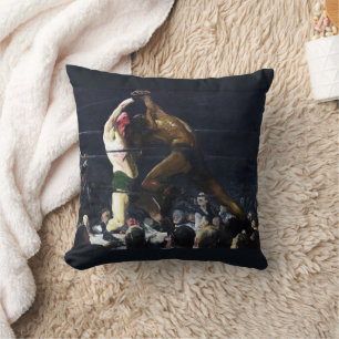 Both Members of This Club by George Bellows Cushion
