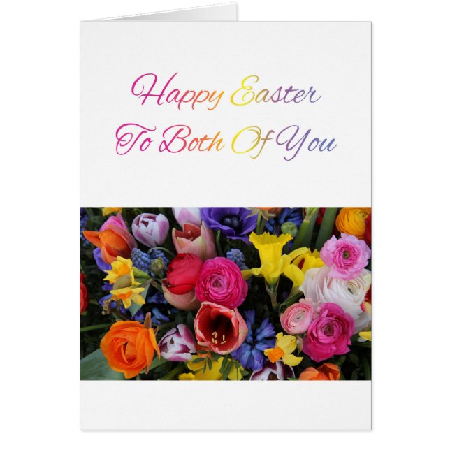 Both of you Happy Easter Springflower bouquet (Front)