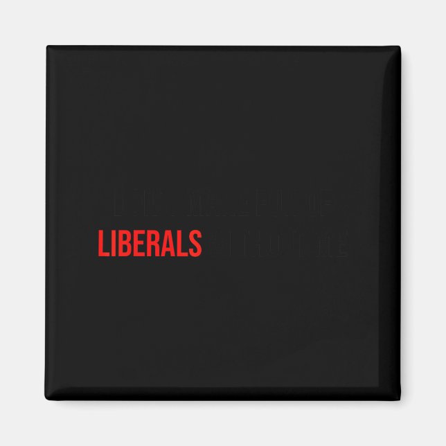 (both Side) Don't Make Fun Of Liberals Without Me  Magnet (Front)