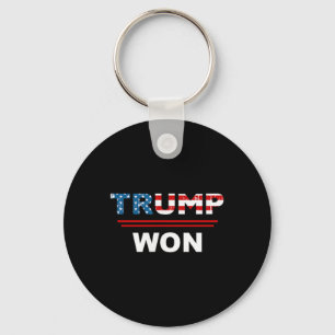 (both Side) Funny Trump Won Trump 45_47th Waste Ma Key Ring