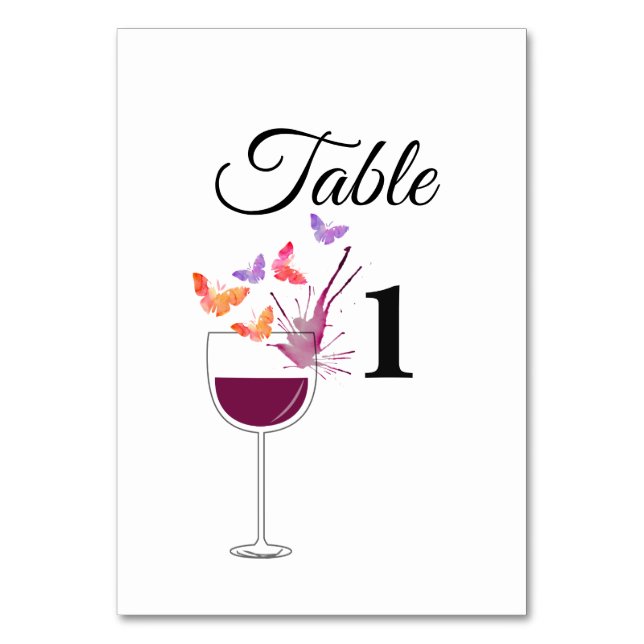 both sided, wine, table card (Back)
