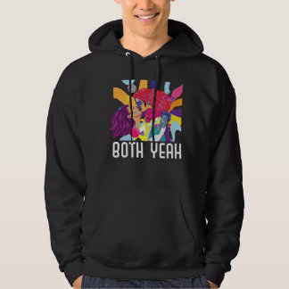 Both Yeah Bi Bisexual Rainbow Pride Bisexuality LG Hoodie