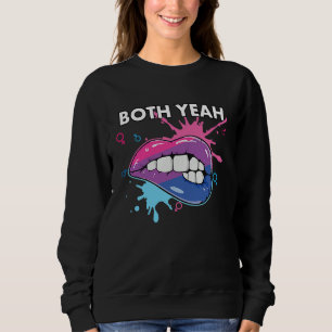 Both Yeah Bi Bisexual Rainbow Pride Bisexuality LG Sweatshirt