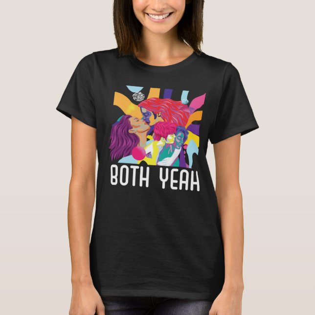 Both Yeah Bi Bisexual Rainbow Pride Bisexuality LG T-Shirt (Front)