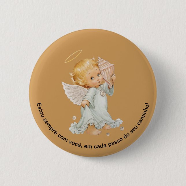 Boton Anjo 6 Cm Round Badge (Front)