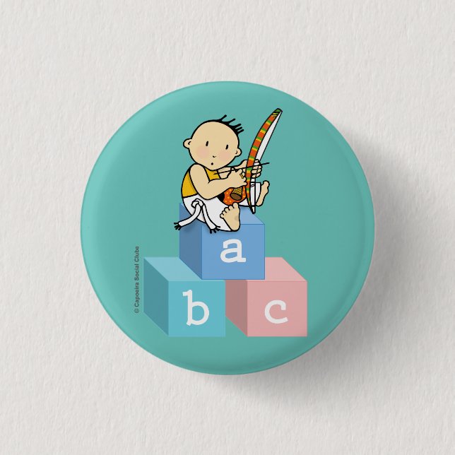 Boton Capoeirinha! ABC da Capoeira!! 3 Cm Round Badge (Front)