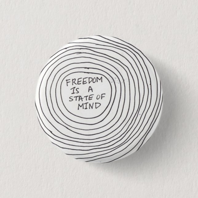 boton freedom 3 cm round badge (Front)