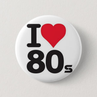 Boton I love years 80 6 Cm Round Badge