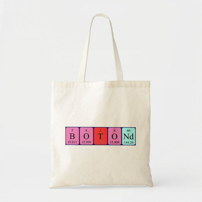 Botond periodic table name tote bag (Front)