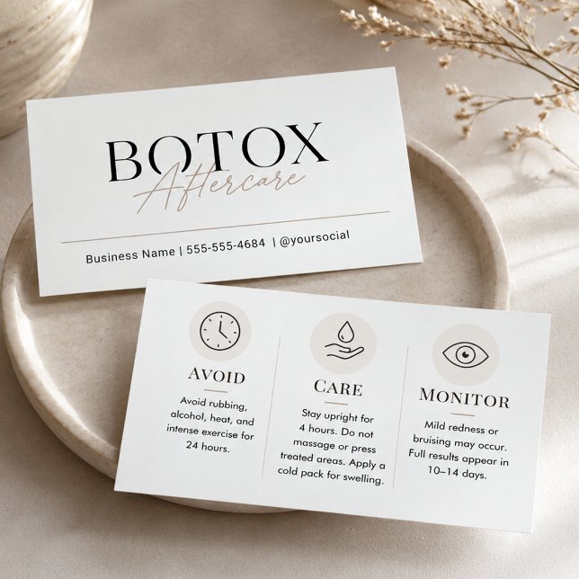 Botox Aftercare Beige Minimal Care Template (hello)