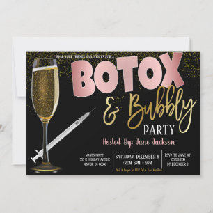 Botox and Bubbly Party Invitation