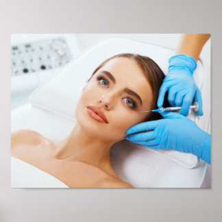 Botox and filler injections by aesthetic doctor poster