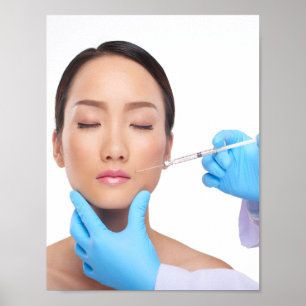 Botox and filler injections by aesthetic doctor poster