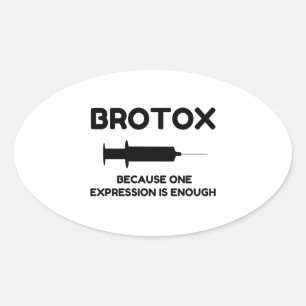 Botox Expression Oval Sticker