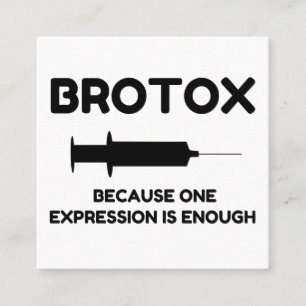Botox Expression Square Business Card