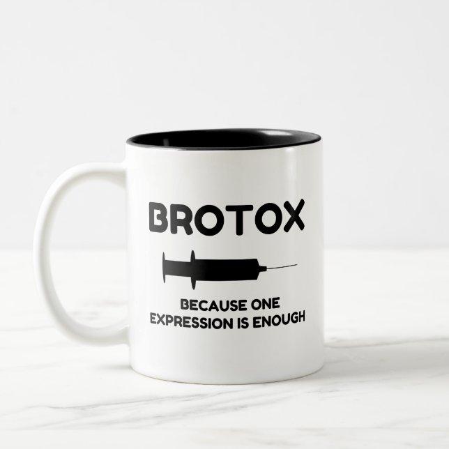 Botox Expression Two-Tone Coffee Mug (Left)