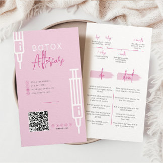 Botox Injections Aftercare Card Timeline Do Don't