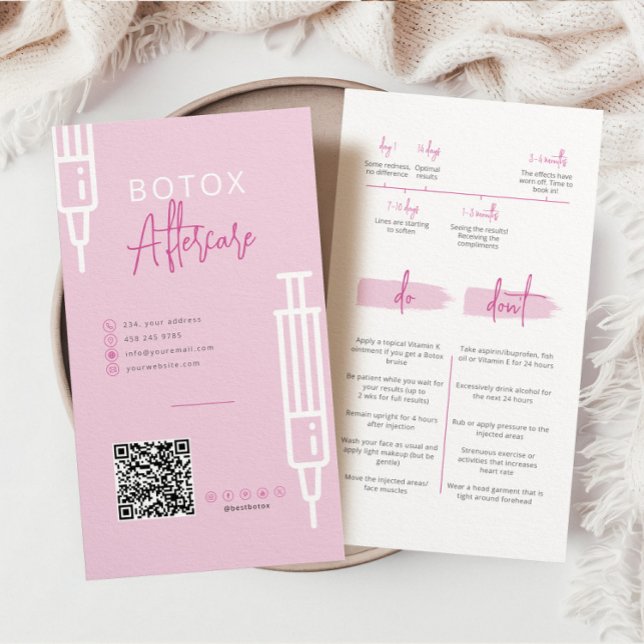 Botox Injections Aftercare Card Timeline Do Don't (Creator Uploaded)