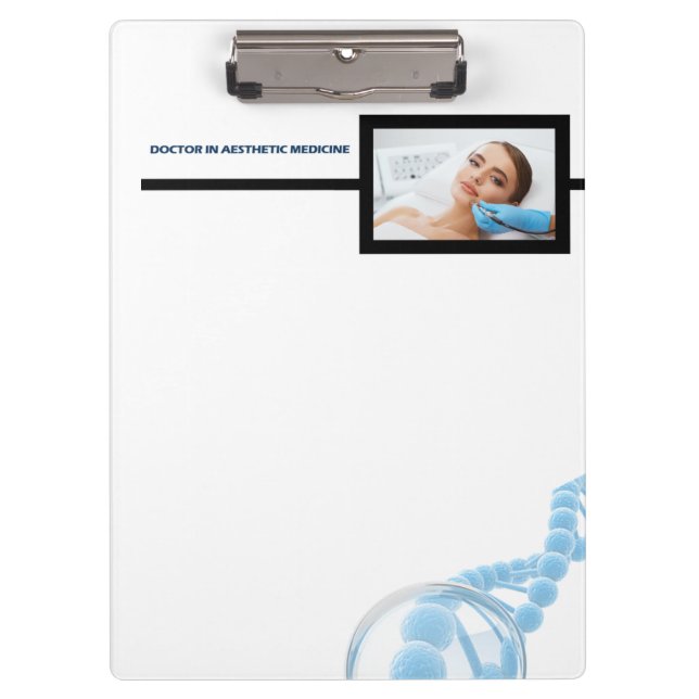 Botox injections on forehead by aesthetic doctor clipboard (Front)