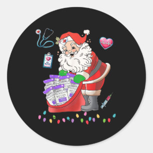 Botox Nurse Christmas Aesthetic Nurse Injecto Boto Classic Round Sticker