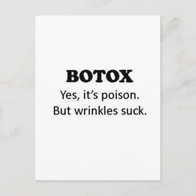Botox Poison Postcard (Front)