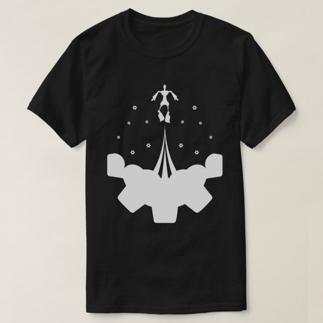 Bots Above the Clouds T-Shirt (Design Front)