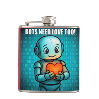 Bots Need Love Too -  Hip Flask