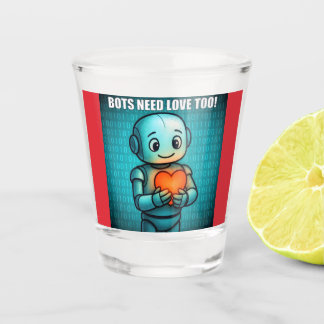 Bots Need Love Too -  Shot Glass