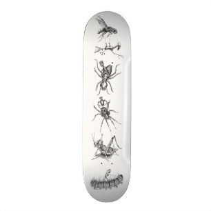 Bots Riding Bugs Collage Skateboard