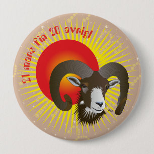 Botsch 21 mars fin 20 avrigl Buttun 10 Cm Round Badge