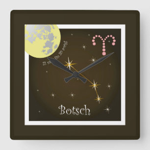 Botsch 21 mars fin 20 avrigl Uhr Square Wall Clock