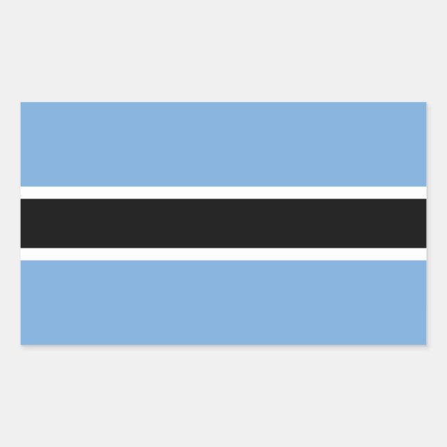 Botswana Adhesive Flag Rectangular Sticker (Front)