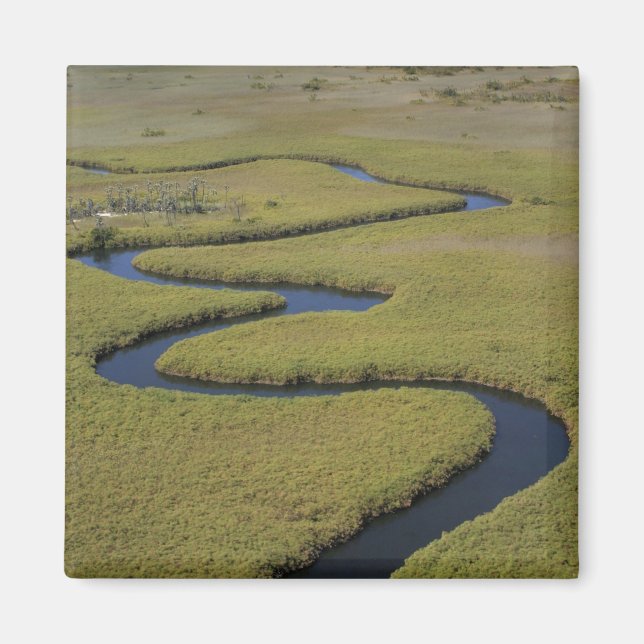 Botswana, Africa. Arial view Okavango river. Magnet (Front)