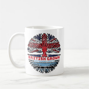 Botswana Batswana British UK Tree Roots Flag Coffee Mug
