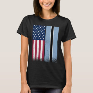 Botswana Botswana American Flags Proud USA Botswa T-Shirt